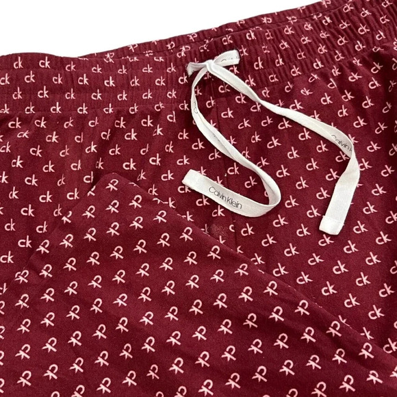 Calvin Klein Red Logo Pajama Pants S - Picture 2 of 3